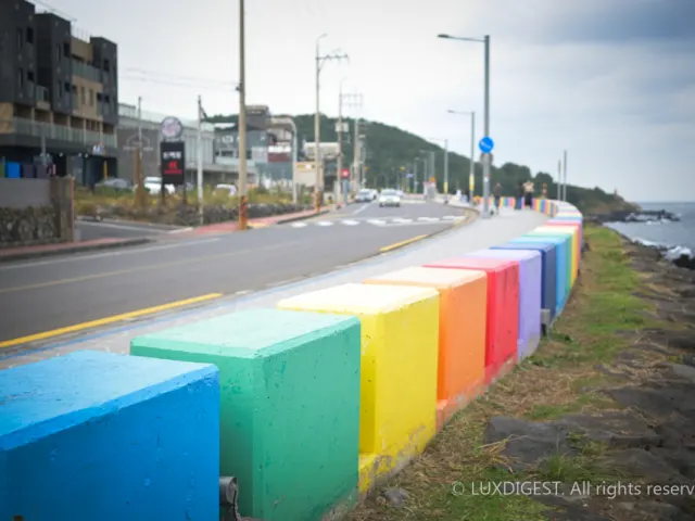 제주 도두동 무지개도로 일반도로인 이곳도 핫플레이스입니다